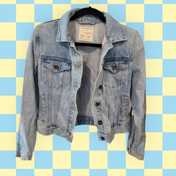 Pull&Bear Jackets & Blazers - Pull and Bear vintage denim jacket button long sleeve jean